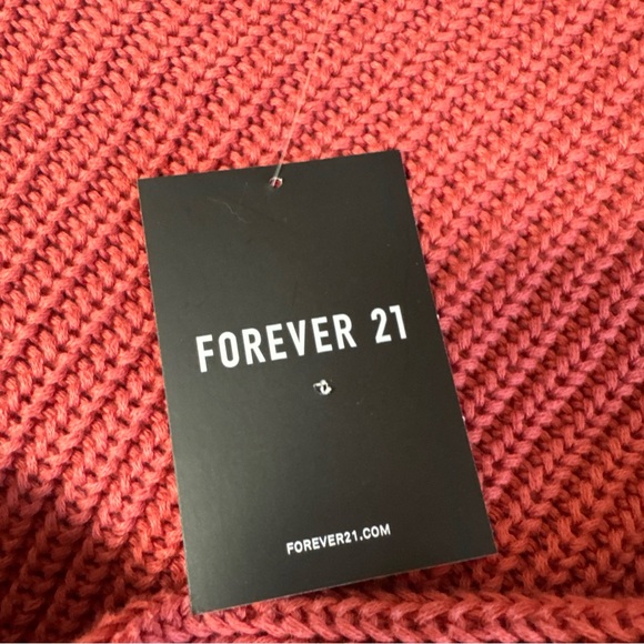 Forever 21 Women's Coral V-Neck Sweater - Picture 2 of 8